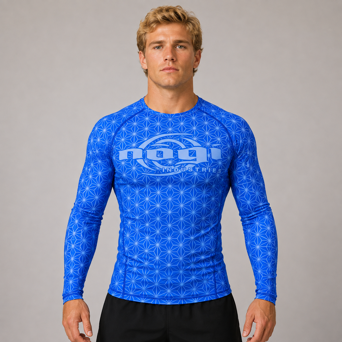 Spectral Long Sleeve Rank Rashguard - Blue (LS) by Nogi Industries