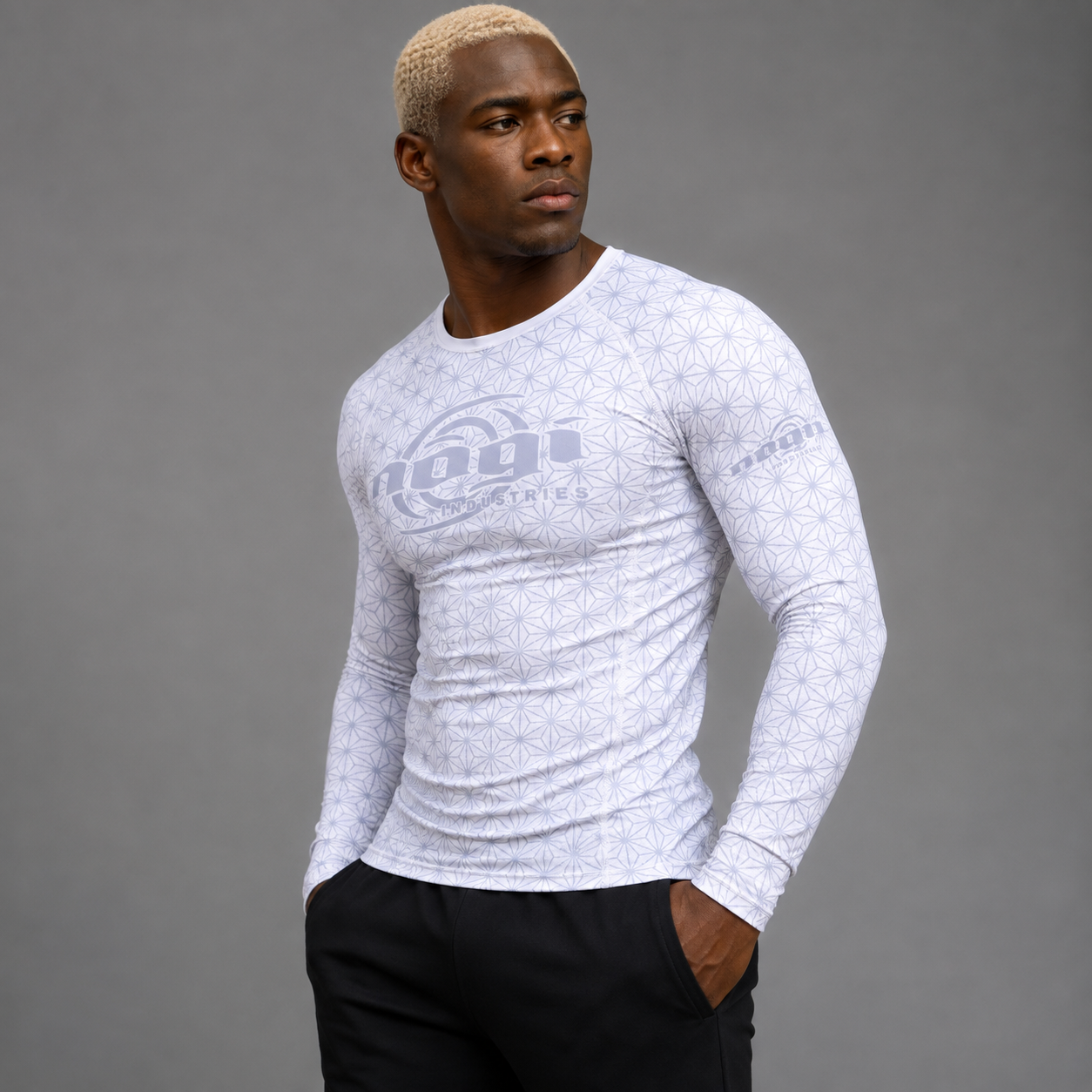 Spectral Long Sleeve Rashguard - White (LS) by Nogi Industries