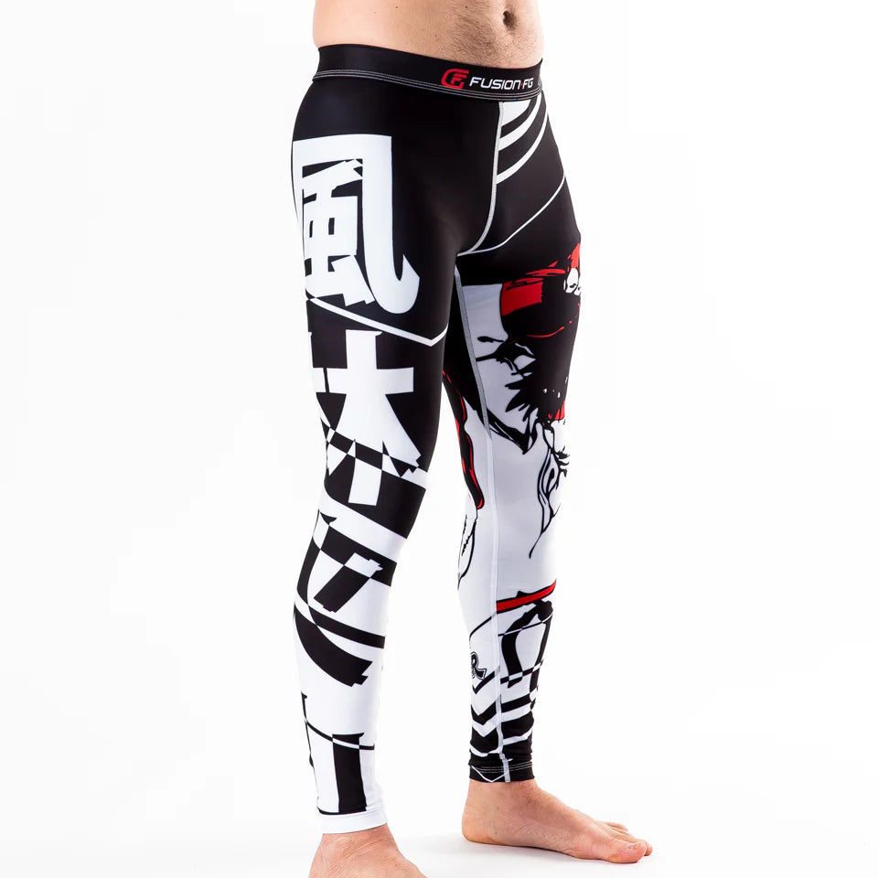 Street Fighter Ryu BJJ Spats (Tights) (Officially Licensed)(KIDS SMALL ONLY)