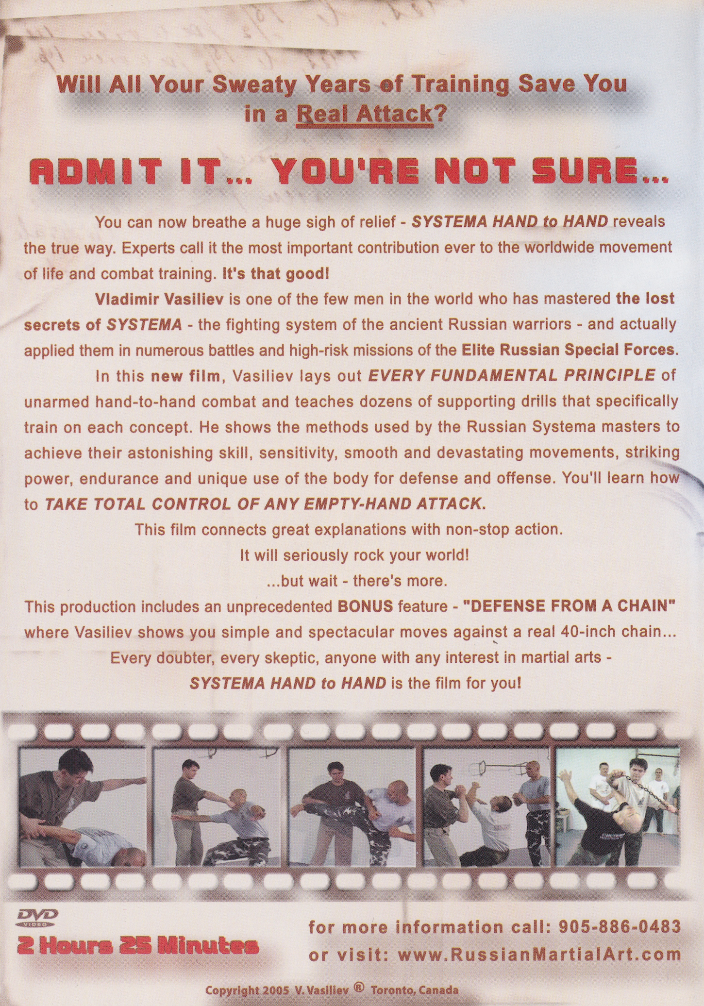 Systema Hand to Hand DVD by Vladimir Vasiliev