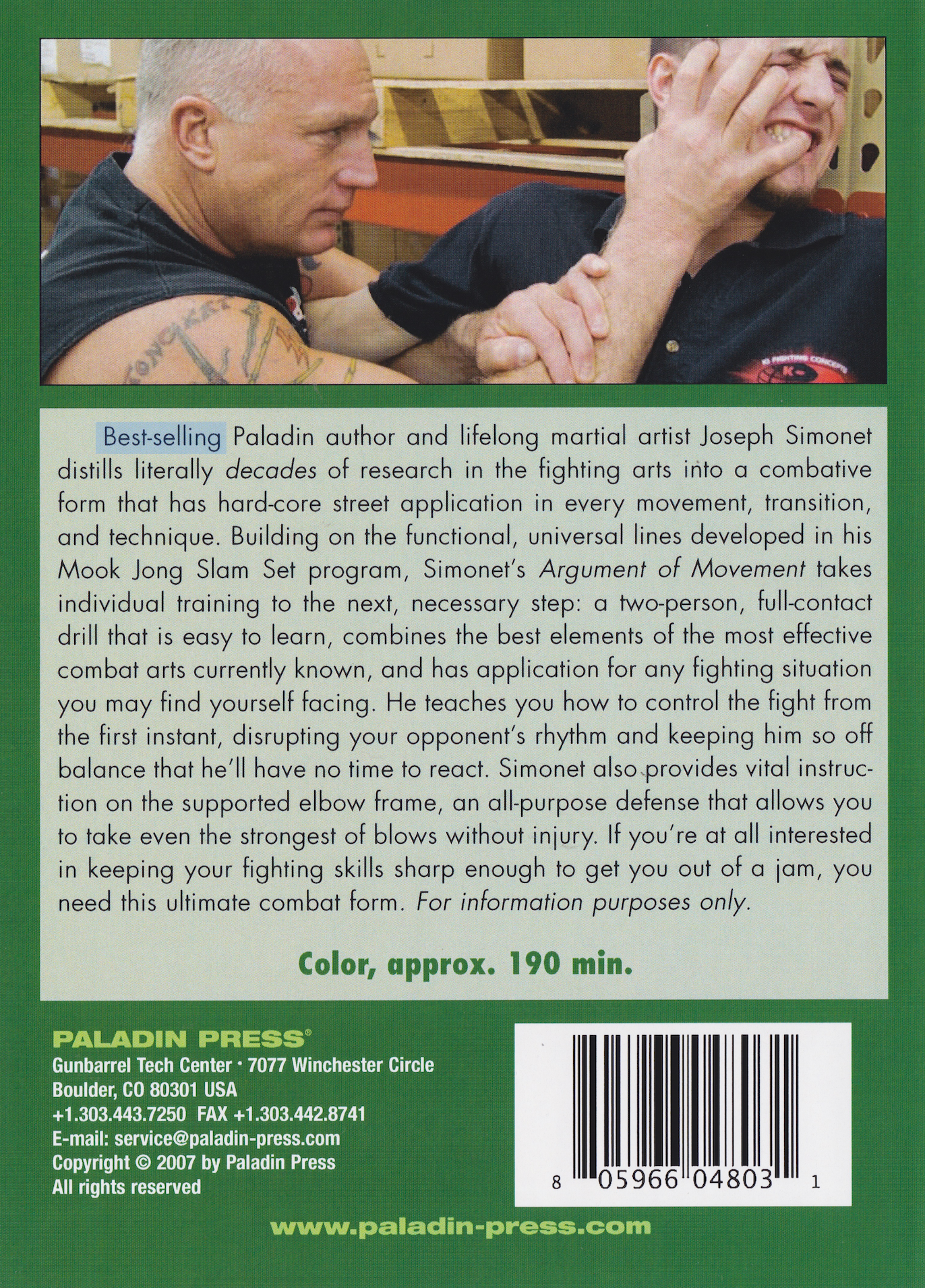 The Argument of Movement 1: Defend, Neutralize, Annihilate 2 DVD Set by Joseph Simonet (Preowned)