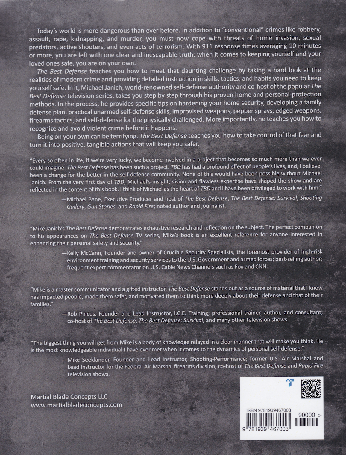 The Best Defense: A Complete Guide to Personal & Home Defense Book by Michael Janich