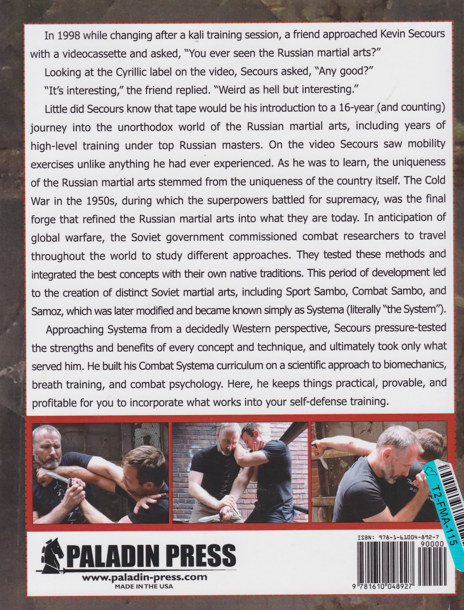 The Complete Book of Combat Systema Book by Kevin Secours (Preowned)