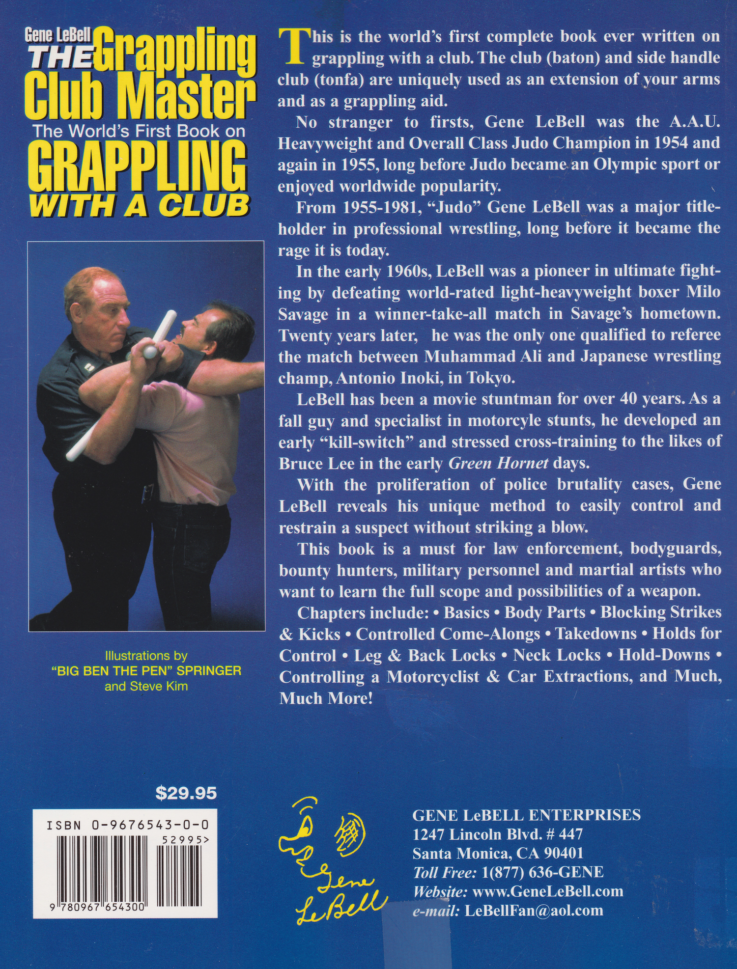 The Grappling Club Master Book by Gene LeBell (Preowned)