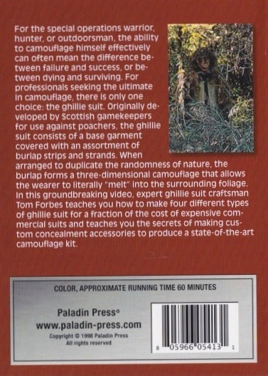 The Invisible Advantage: A Step by Step Guide to Making Ghillie Suits & Custom Camouflage Accessories DVD by Tom Forbes