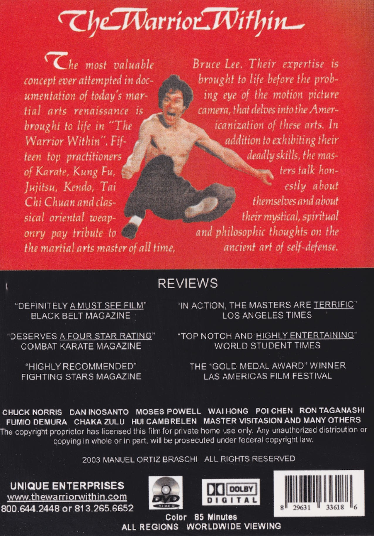 The Warrior Within: Documentary Starring The Most Lethal Martial Artists Ever! DVD