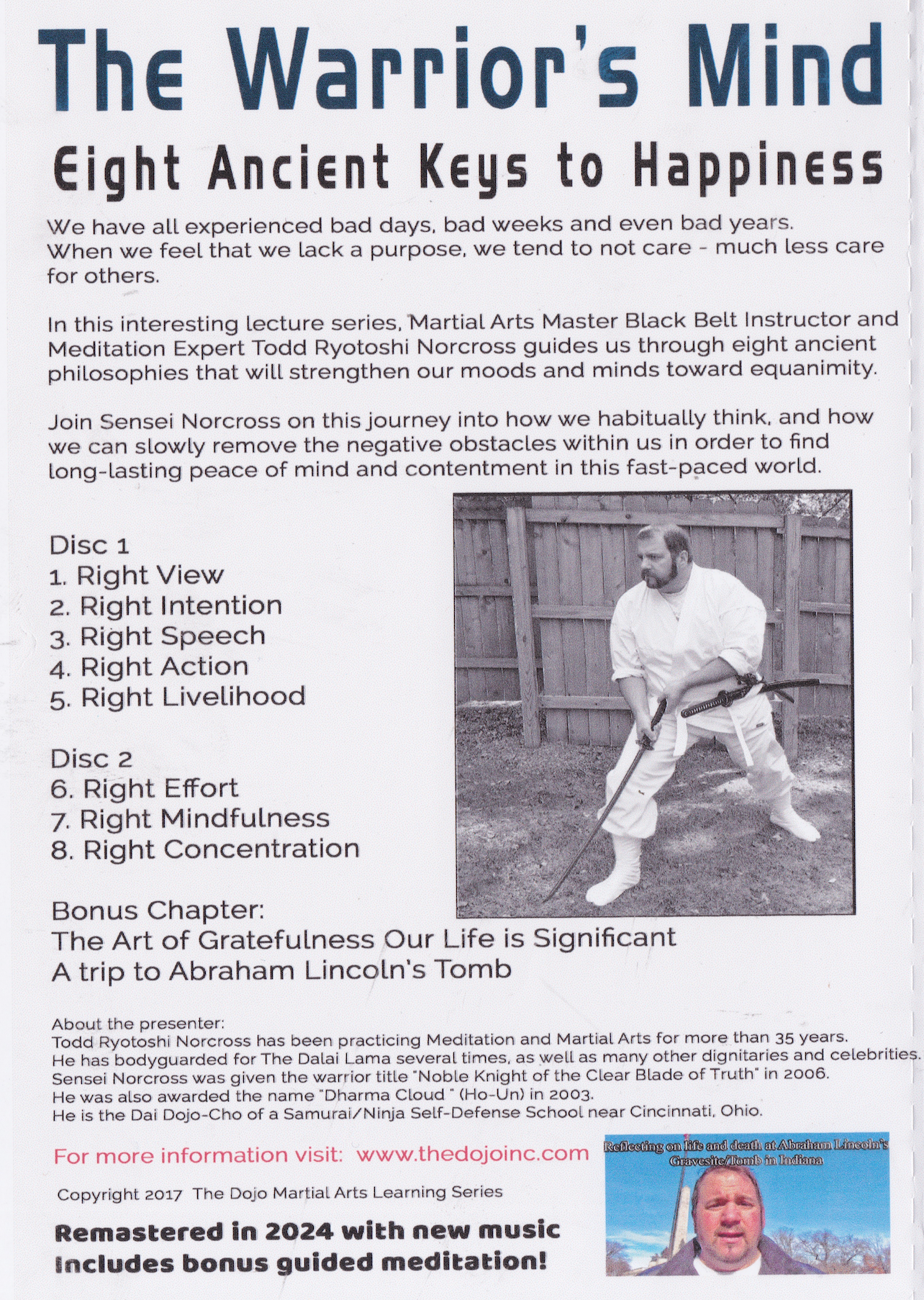 The Warrior's Mind: 8 Ancient Keys to Happiness DVD with Todd Norcross