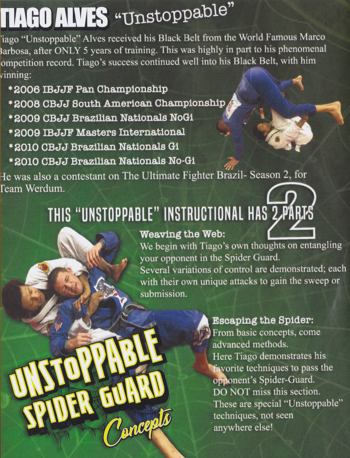 Unstoppable Spider Guard DVD with Tiago Alves