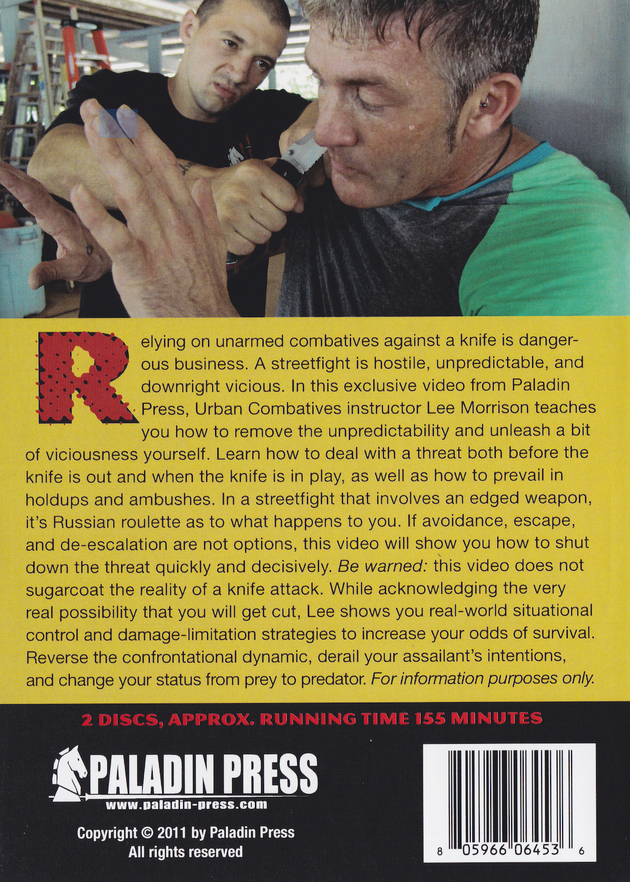 Urban Combatives Vol 1: Counter-Knife Tactics 2 DVD Set by Lee Morrison (Preowned)