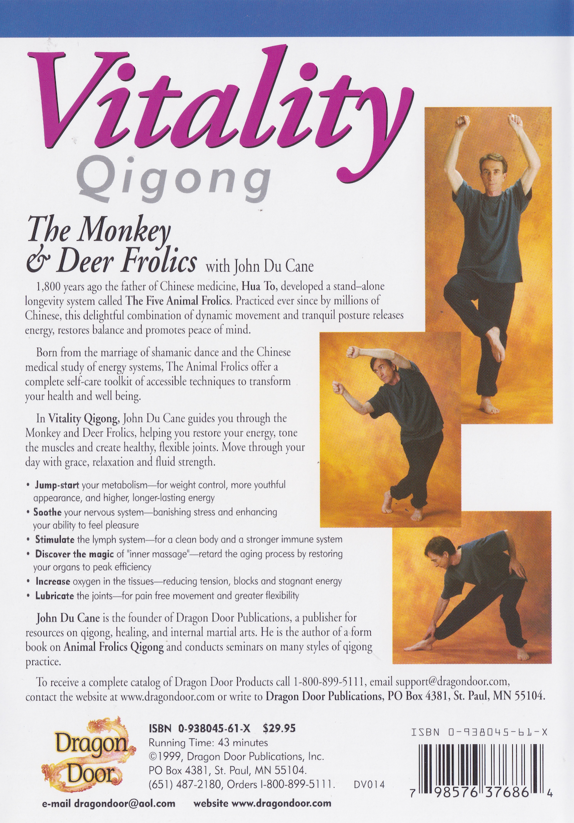 Vitality Qigong: The Monkey & Deer Frolics DVD with John Du Cane