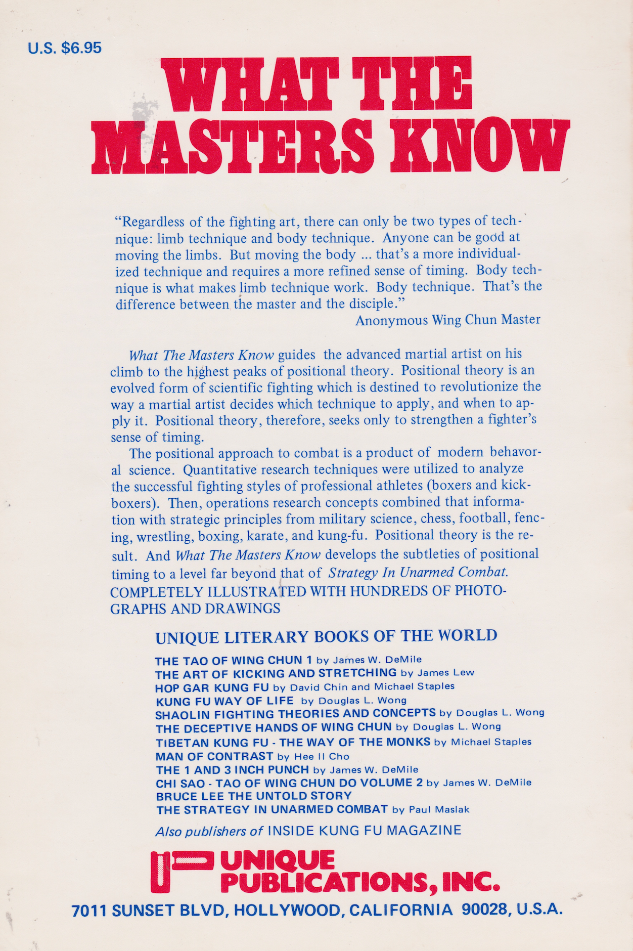 Lo que saben los maestros: libro de ciencia y psicología de la lucha estratégica de Paul Maslak (usado).