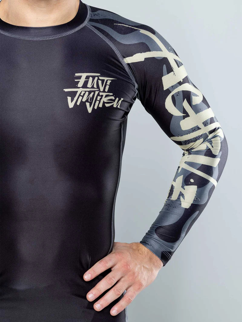 Yakedo Standard Long Sleeve Rashguard Black by Fuji