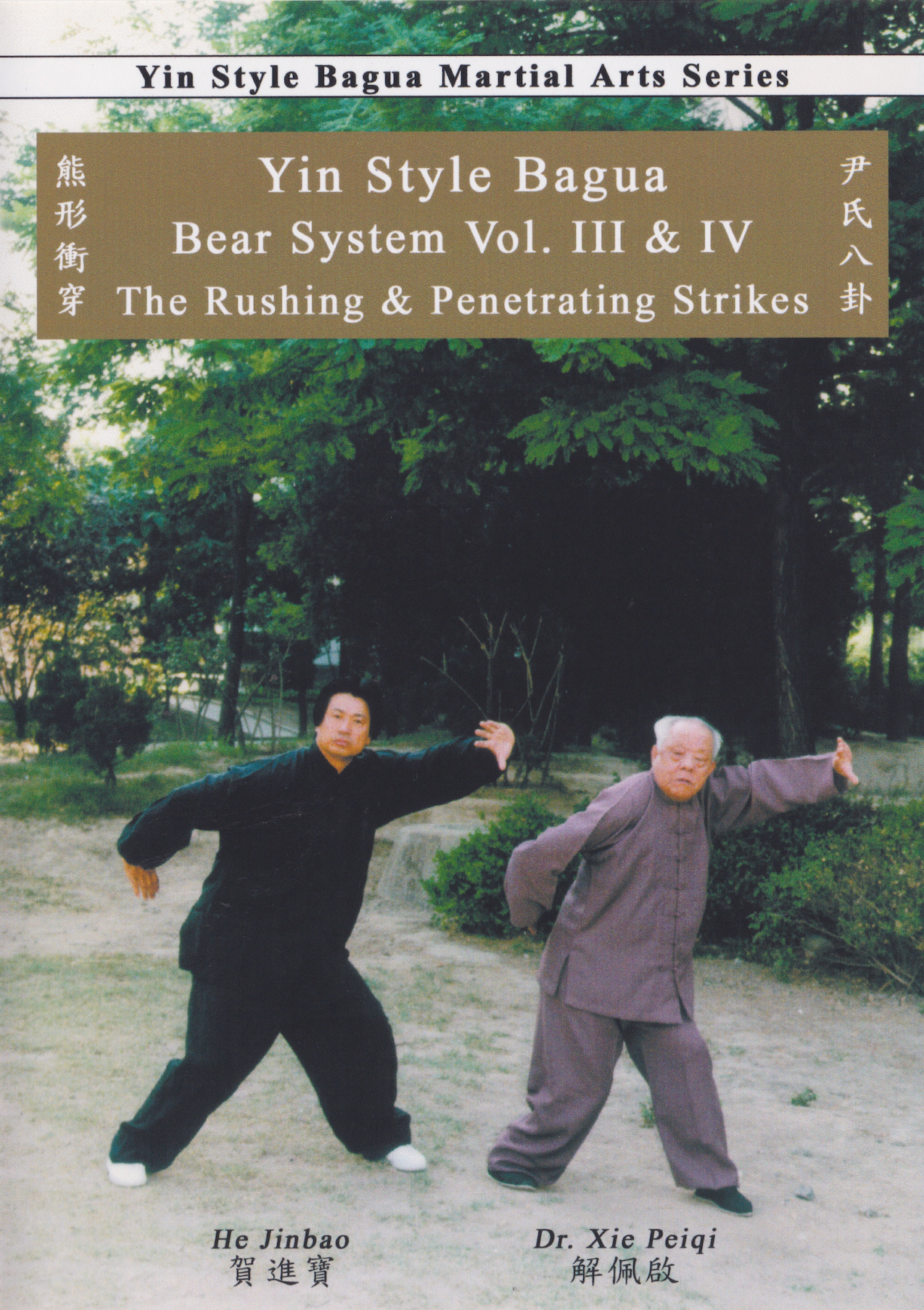 Yin Style Bagua Bear System Vol III & IV The Rushing & Penetrating Strikes 2 DVD Set by He Jinbao & Xie Peiqi (Preowned)