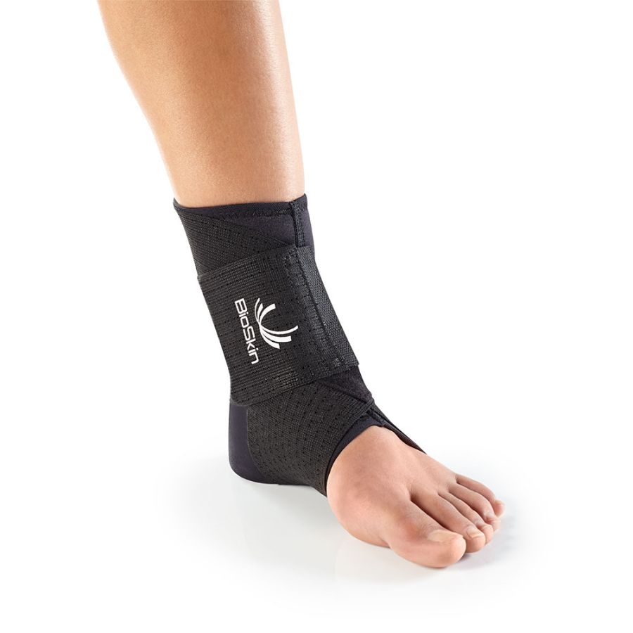 Ankle Compression Sleeve with Compression Wrap by Bioskin