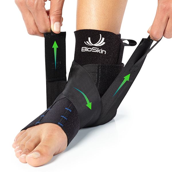 Premium Ankle Compression Brace with Gel by Bioskin
