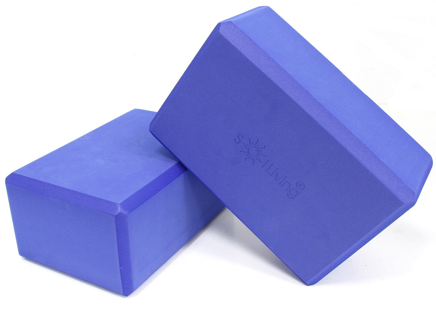 Yoga Blocks (2 Pack) — Latex-Free High-Density Foam Blocks