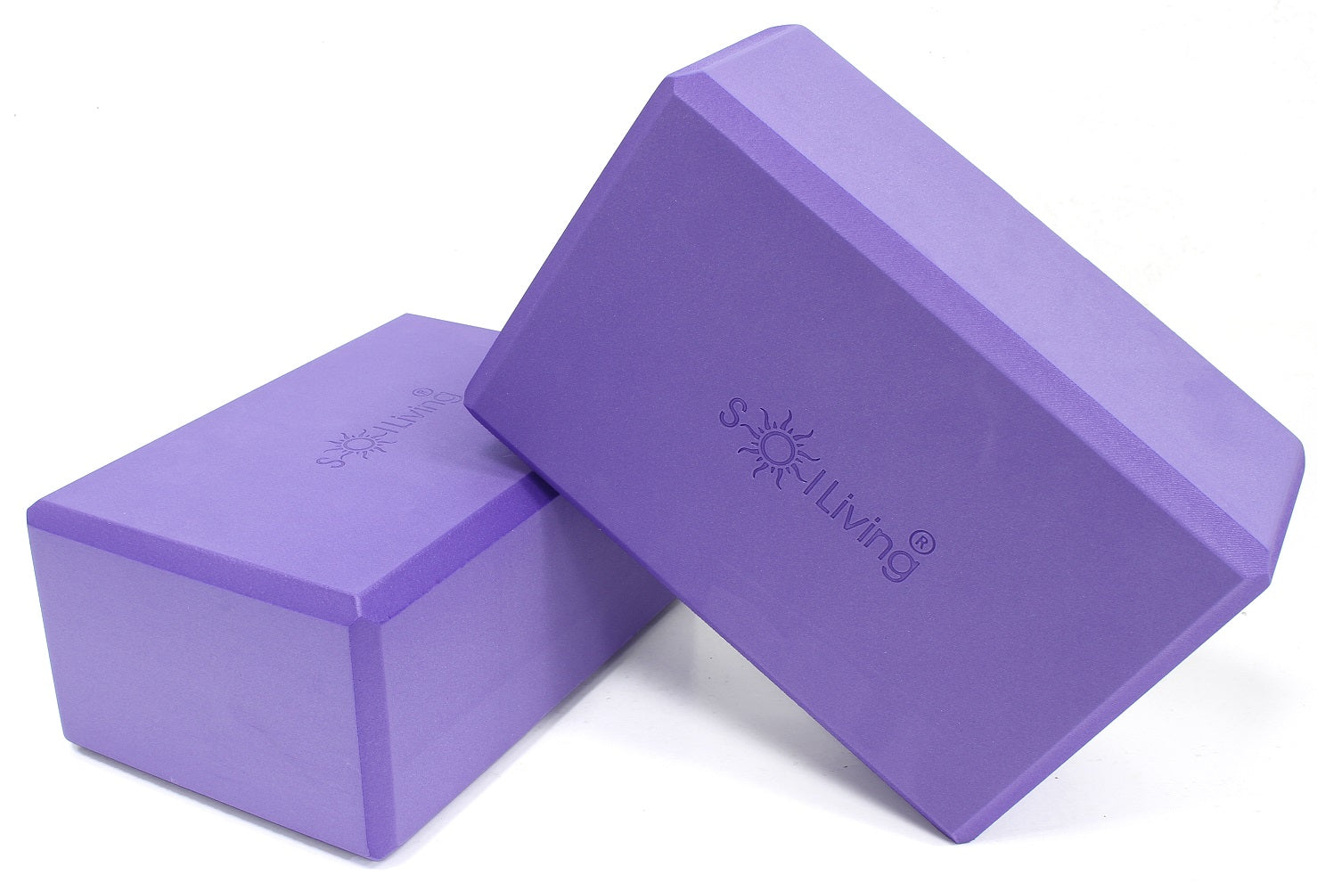 Yoga Blocks (2 Pack) — Latex-Free High-Density Foam Blocks