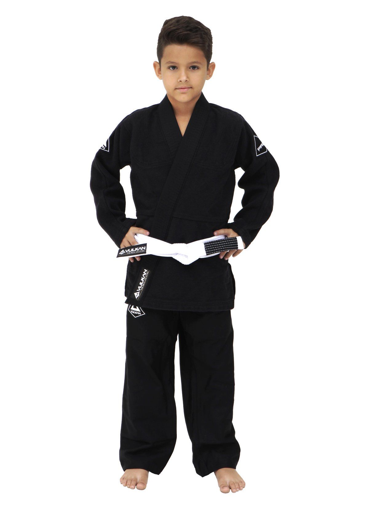 PRO EVOLUTION KIDS Jiu-Jitsu Gi (Black) by Vulkan