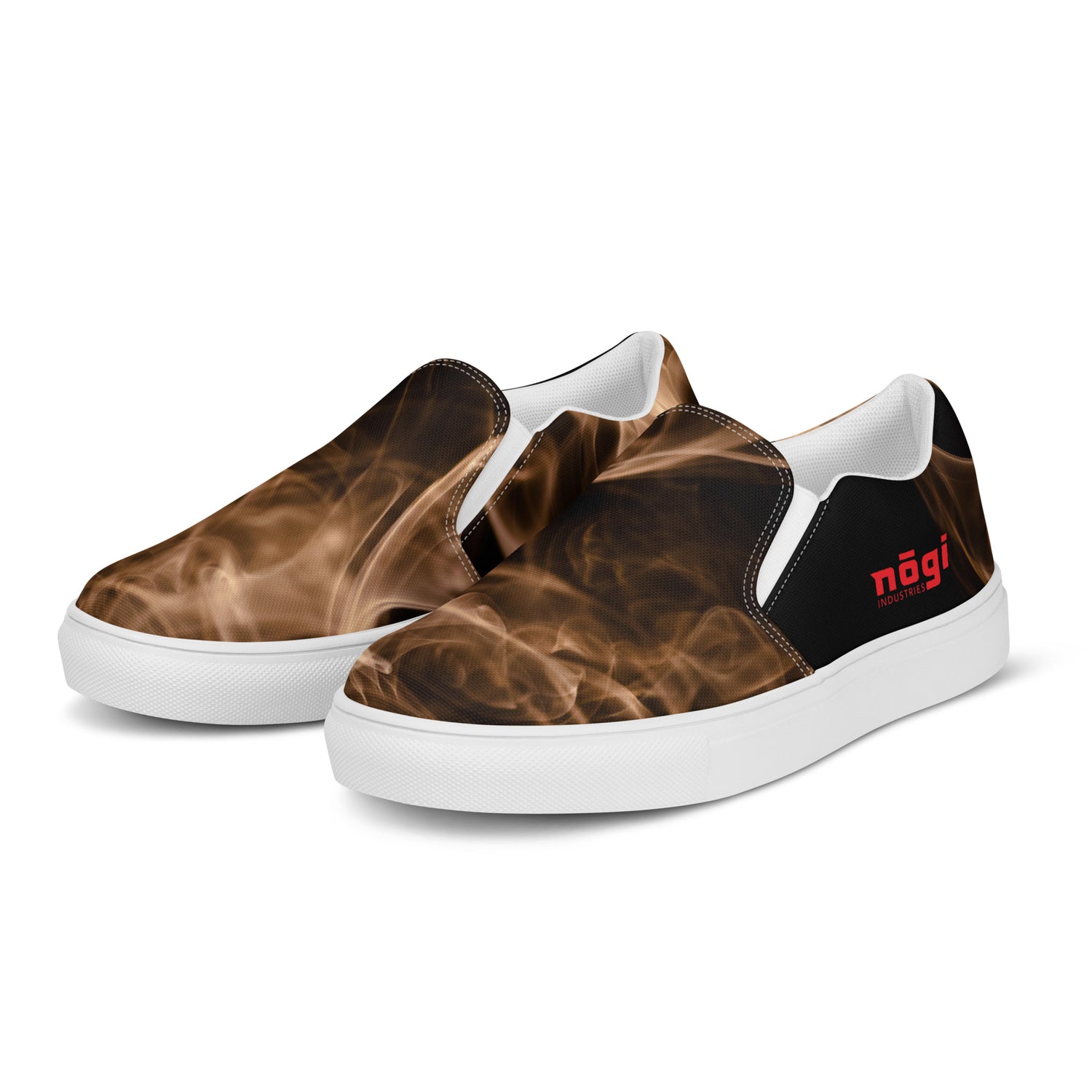 Brown Smoke Men’s Slip-on Canvas Shoes by Nogi Industries