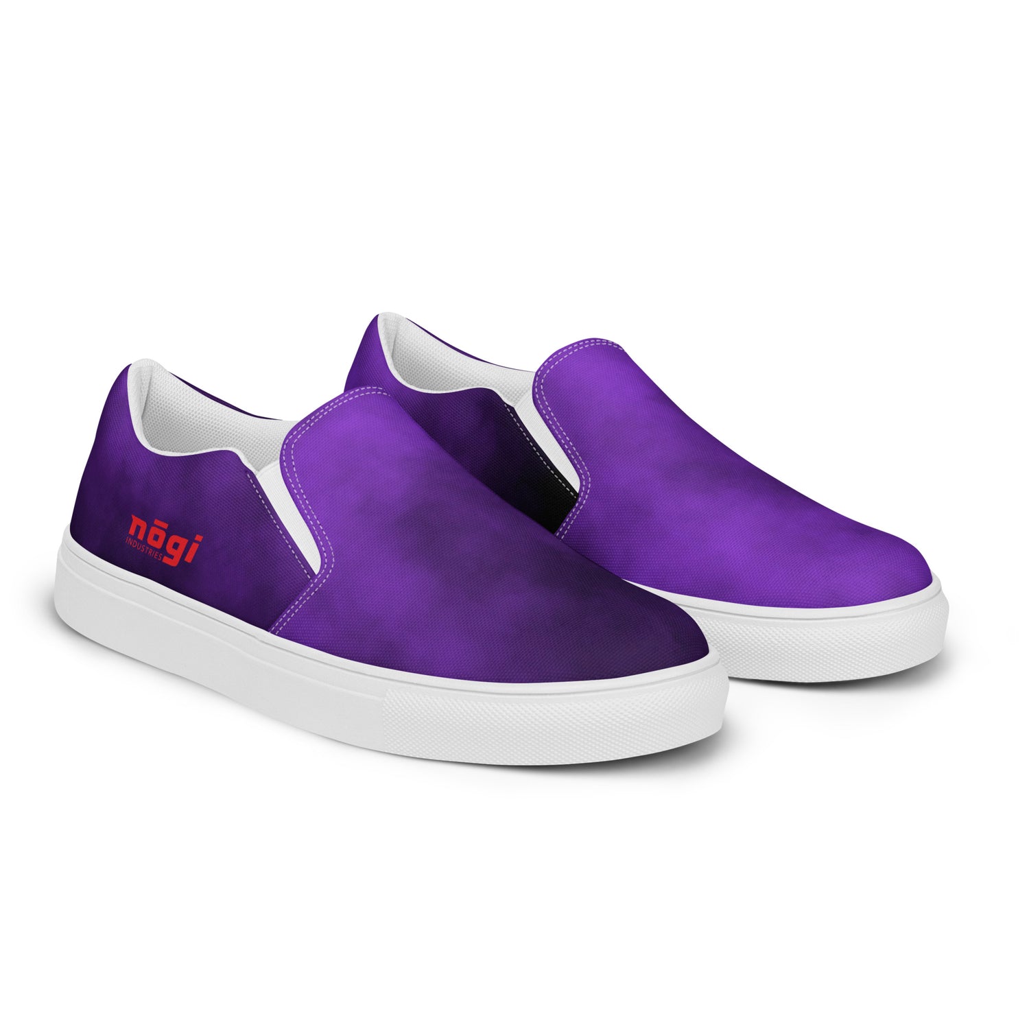 Purple Smoke Men’s Slip-on Canvas Shoes by Nogi Industries