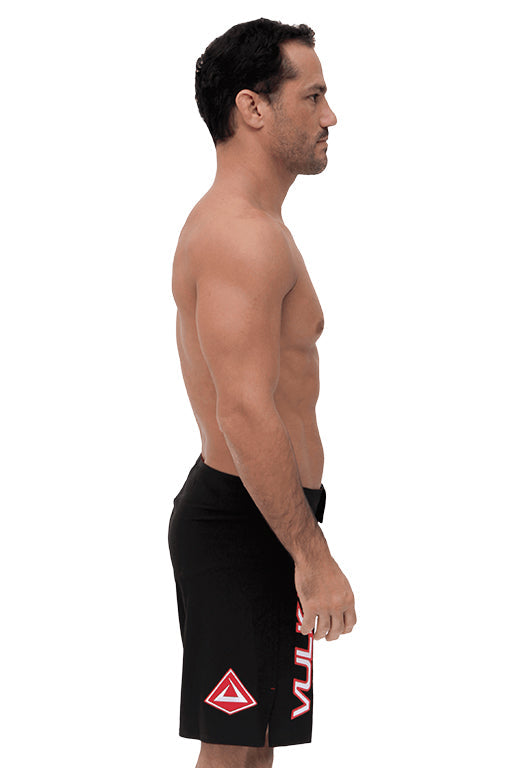 COMBAT Fight Shorts Black/Red by Vulkan