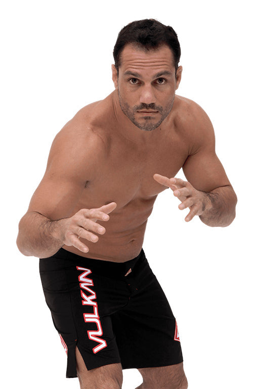 COMBAT Fight Shorts Black/Red by Vulkan