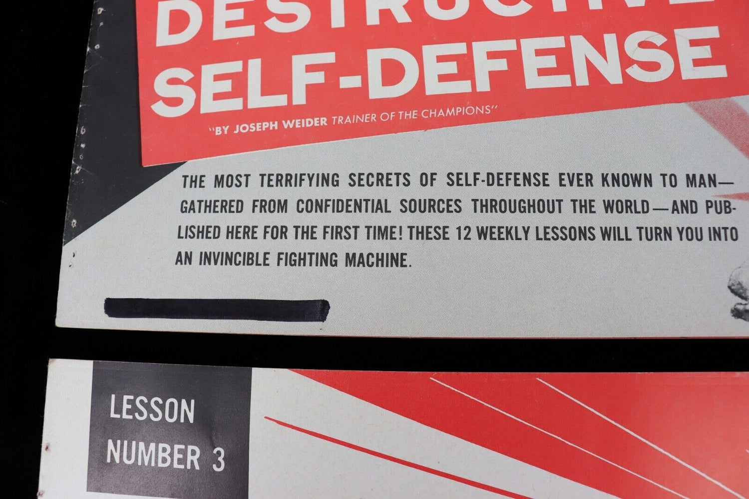 Destructive Self Defense 12 Lesson Deluxe Set by Joe Weider (Preowned)