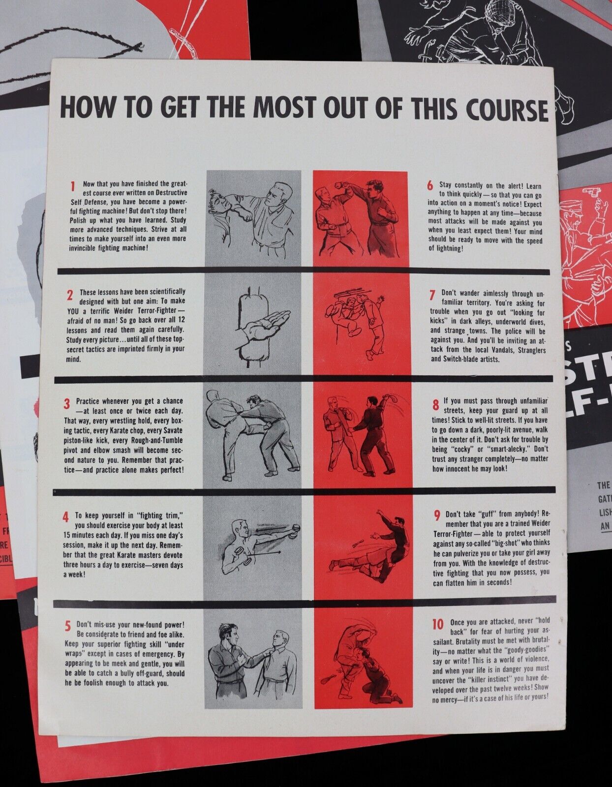 Destructive Self Defense 12 Lesson Deluxe Set by Joe Weider (Preowned)