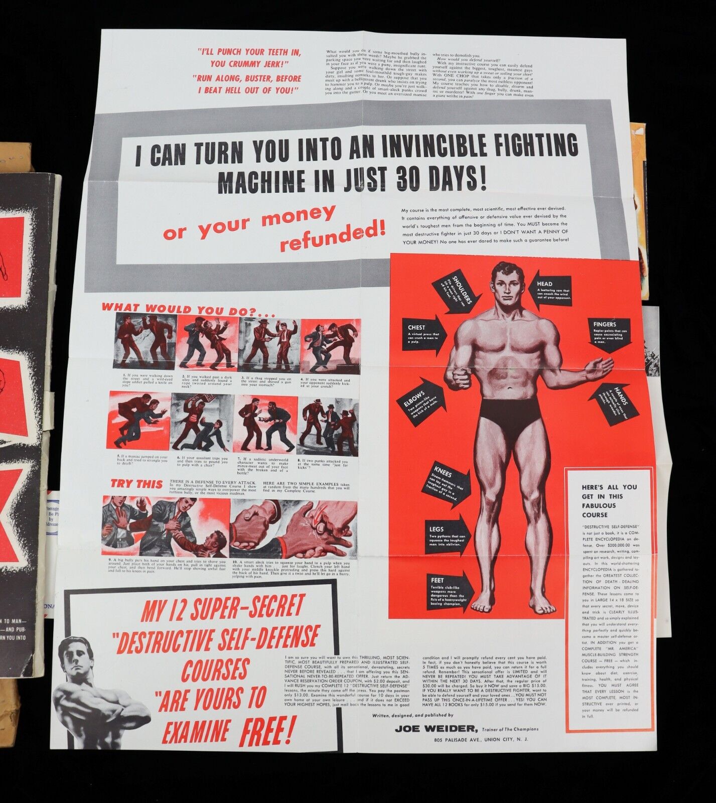 Destructive Self Defense 12 Lesson Deluxe Set by Joe Weider (Preowned)