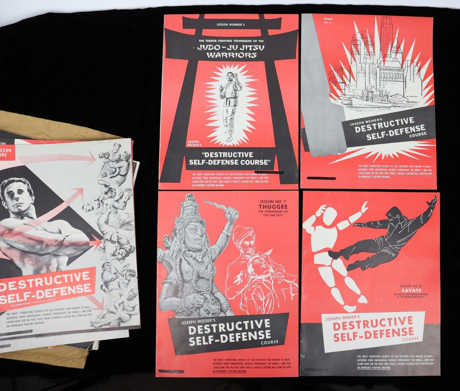 Destructive Self Defense 12 Lesson Deluxe Set by Joe Weider (Preowned)