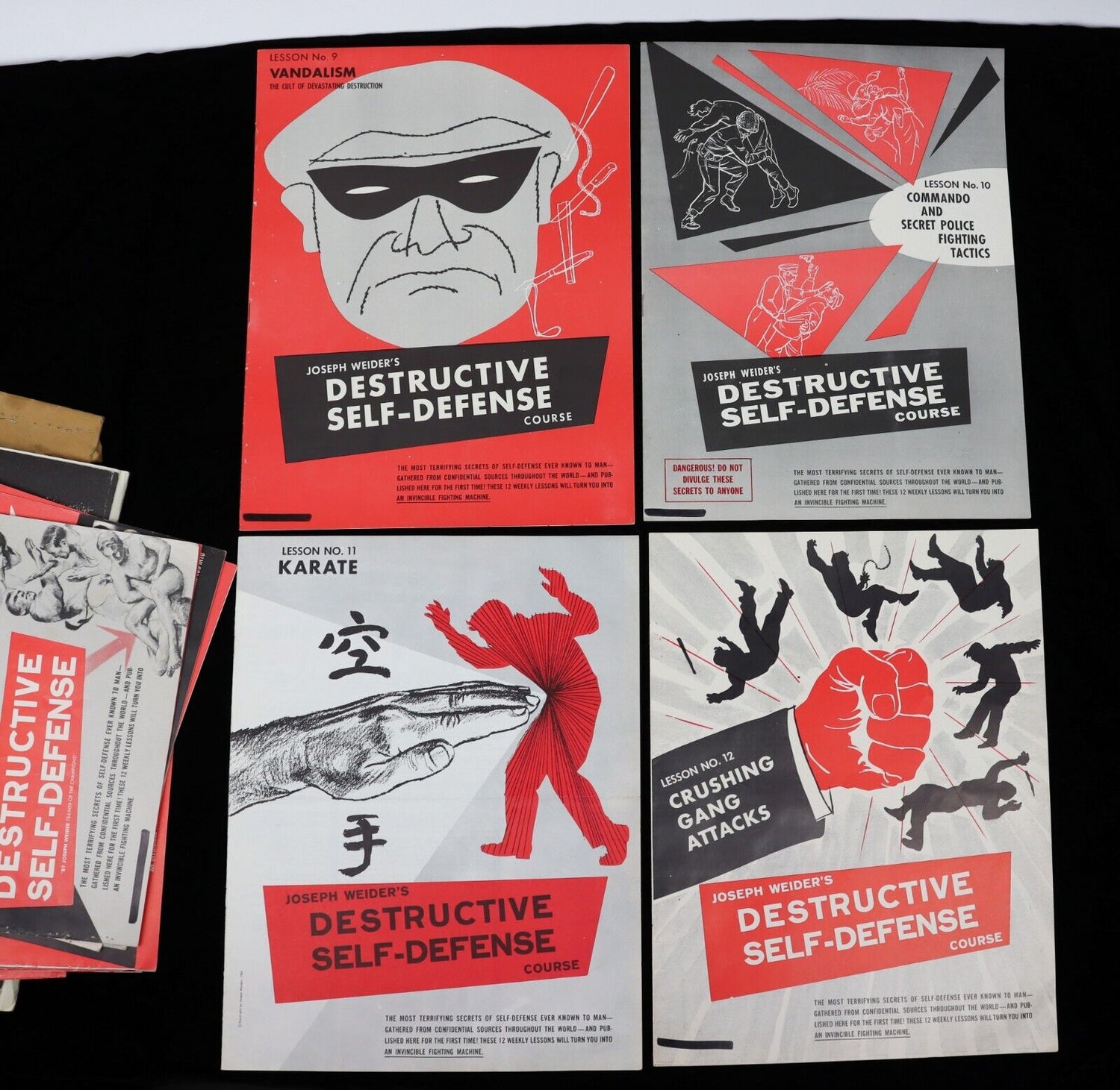 Destructive Self Defense 12 Lesson Deluxe Set by Joe Weider (Preowned)