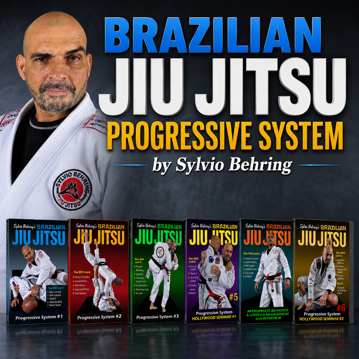 Progressive BJJ System 6 Vol Series by Sylvio Behring (On Demand)