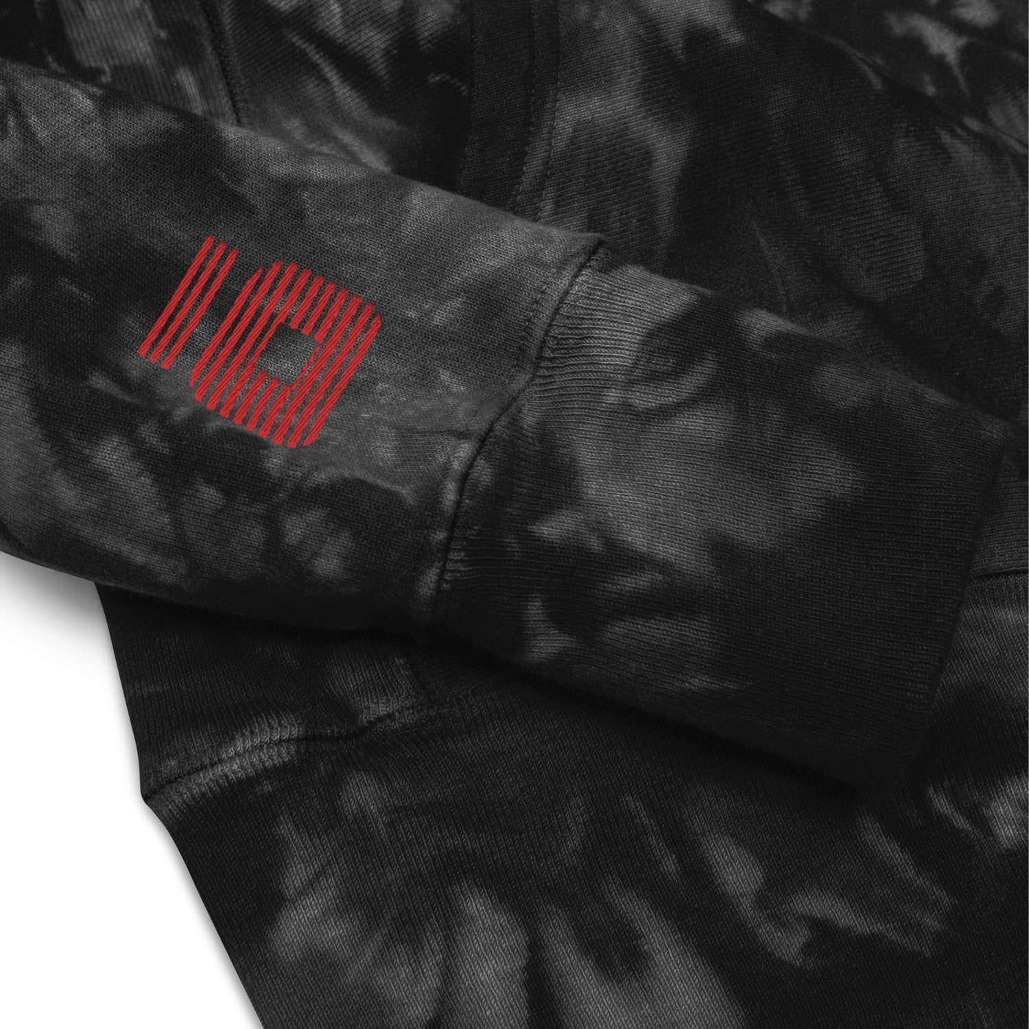 Black Smoke Unisex Champion Tie-Dye Hoodie by Nogi Industries