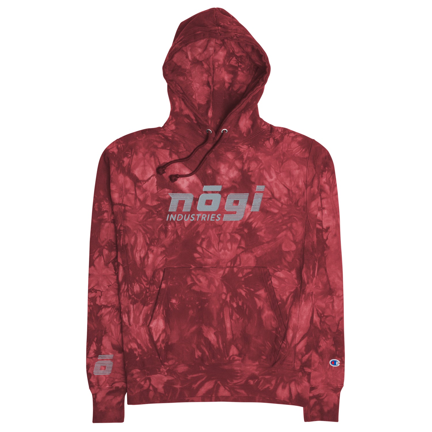 Red Smoke Unisex Champion Tie-Dye Hoodie by Nogi Industries