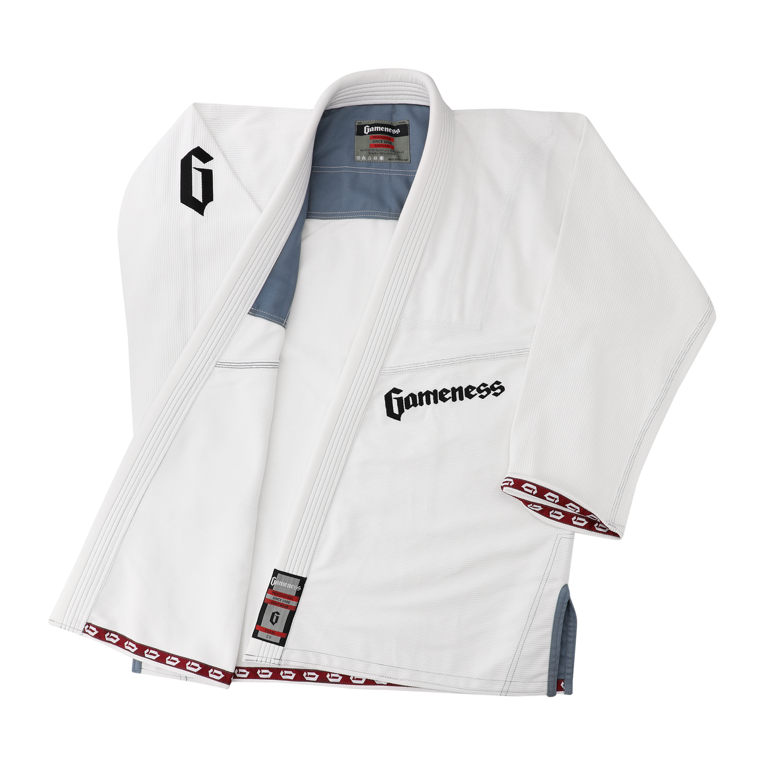 Pearl BJJ Gi 2.0 by Gameness (White, Blue or Black) - Budovideos Inc