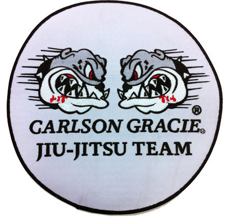 Carlson Gracie Jiujitsu Team Official Patch - WHITE small - Budovideos Inc