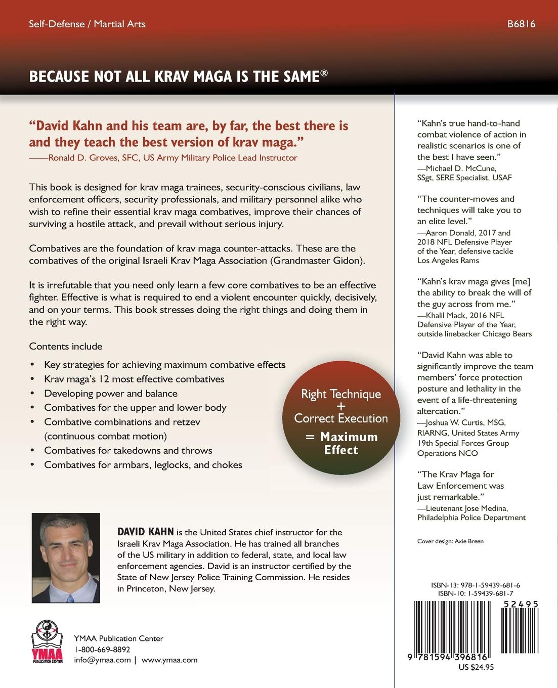 Krav Maga Combatives: Maximum Effect Book by David Kahn - Budovideos Inc