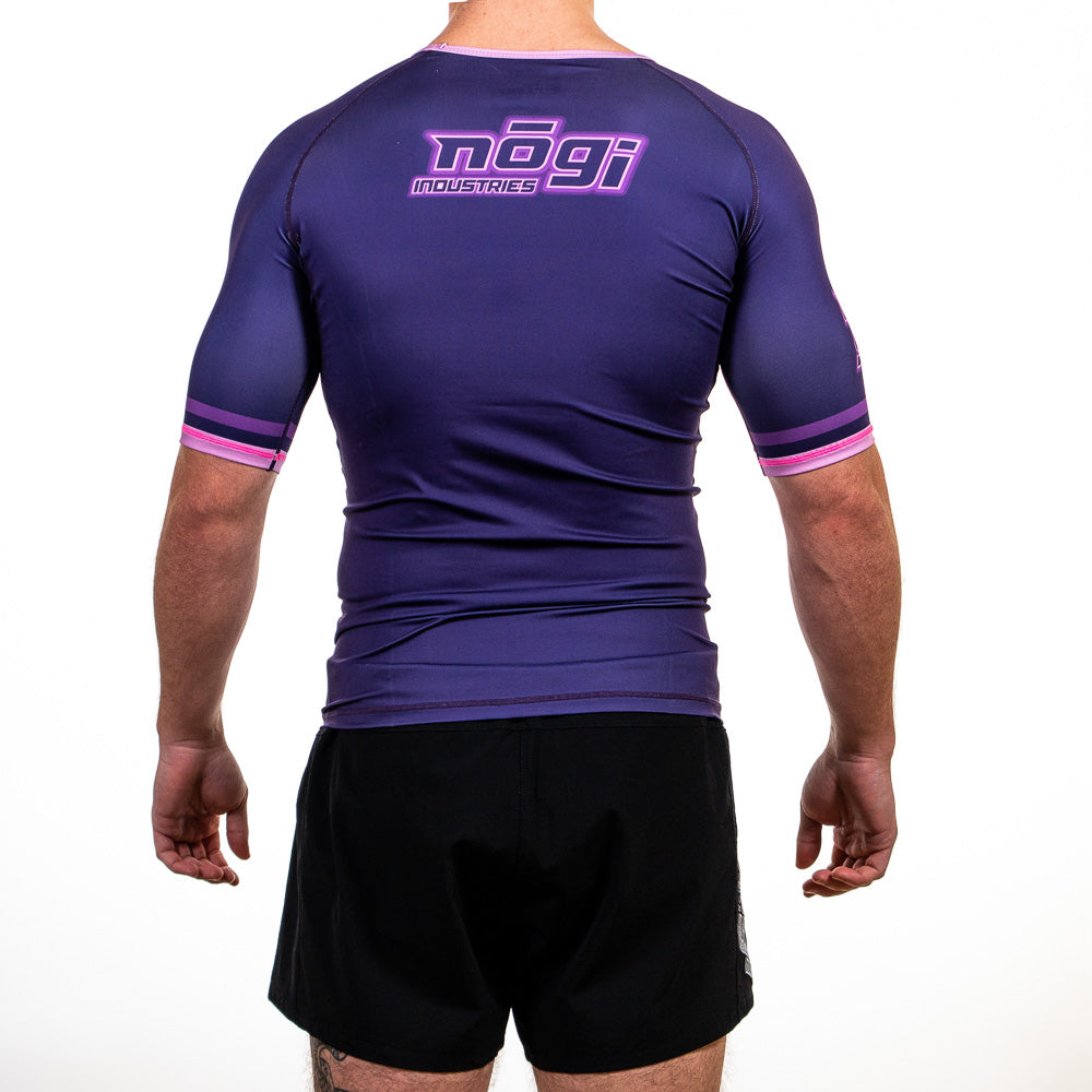 '7Four Short Sleeve Rank Rash Guard Purple by Nogi Industries