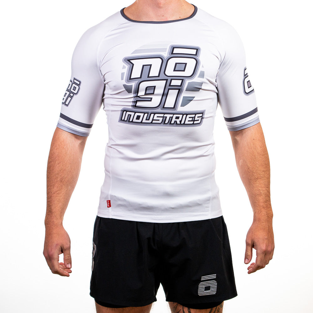 '7Four Short Sleeve Rank Rash Guard White by Nogi Industries