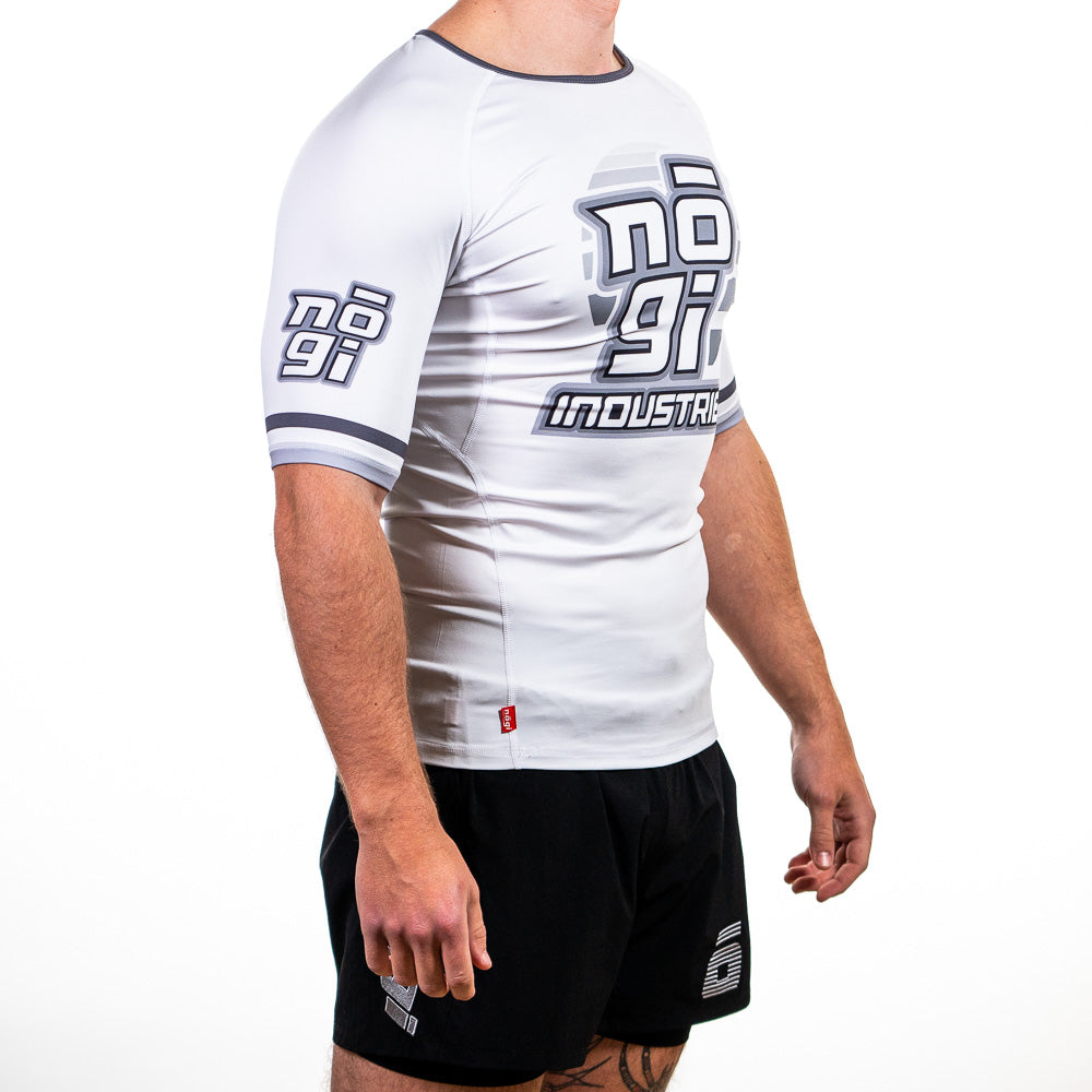 '7Four Short Sleeve Rank Rash Guard White by Nogi Industries