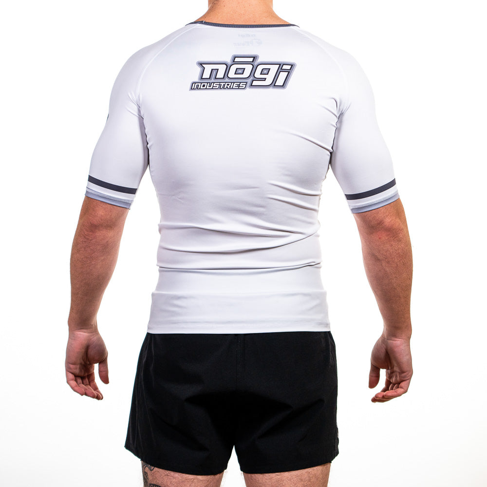 '7Four Short Sleeve Rank Rash Guard White by Nogi Industries
