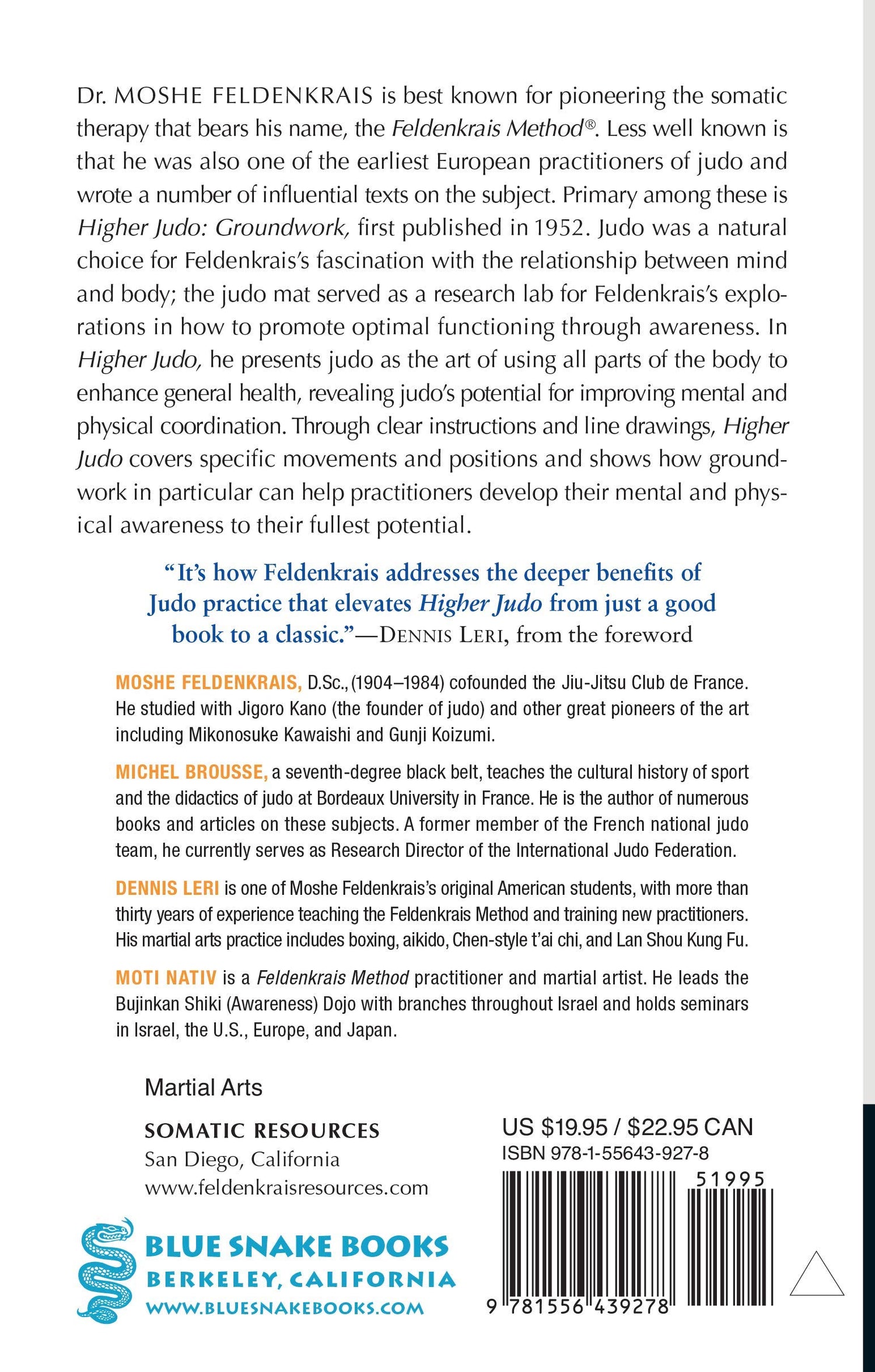 Higher Judo: Groundwork Book by Moshe Feldenkrais (Preowned) - Budovideos