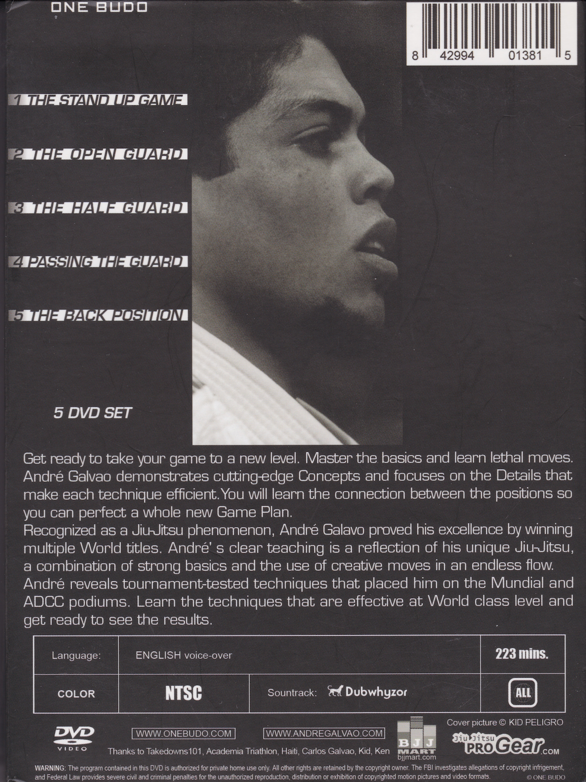 Andre Galvao Jiu-Jisu Conceptos Detalles Gameplan 5 DVD Set (Usado)