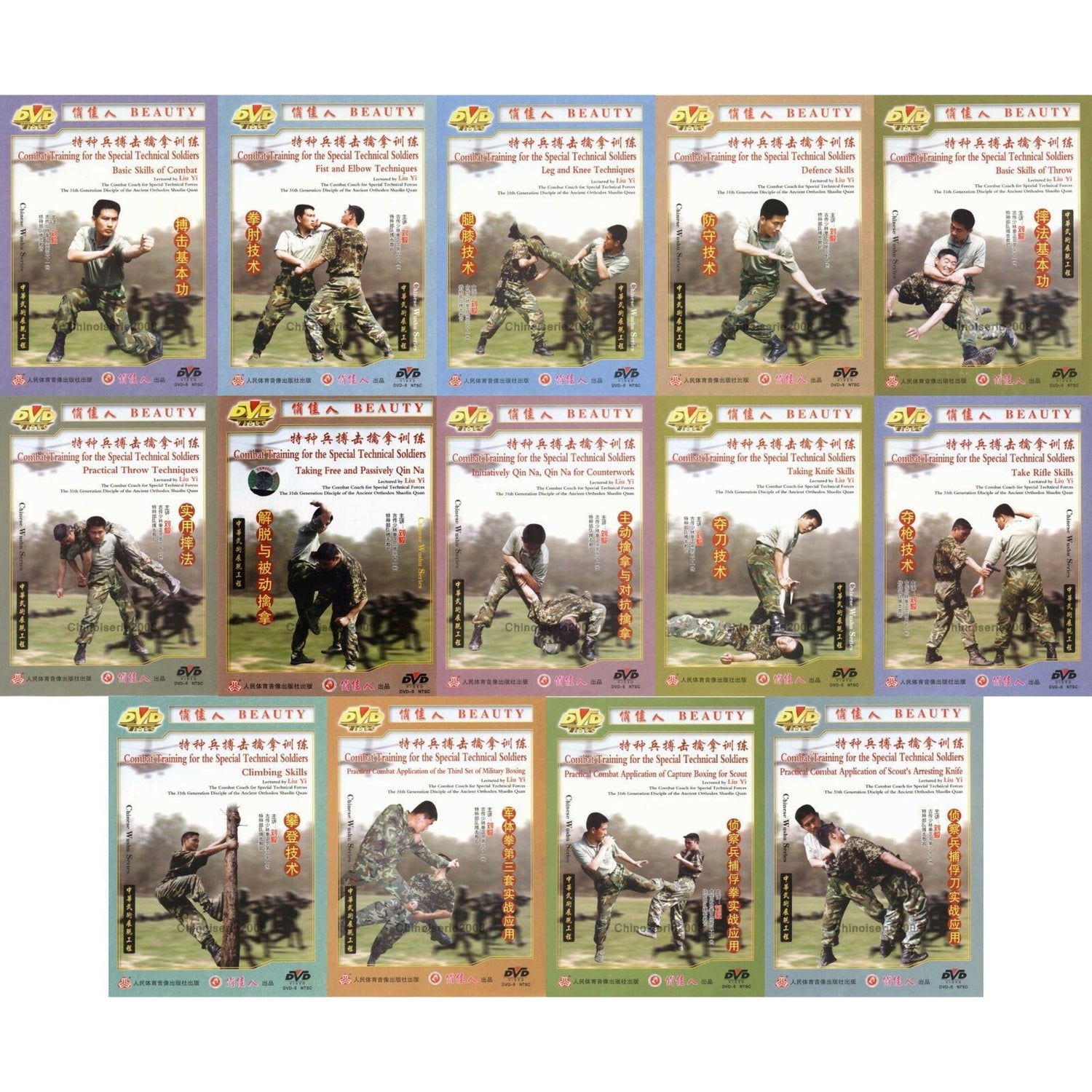 Chinese Military Hand to Hand Combat 14 DVD Set by Liu Yi - Budovideos Inc