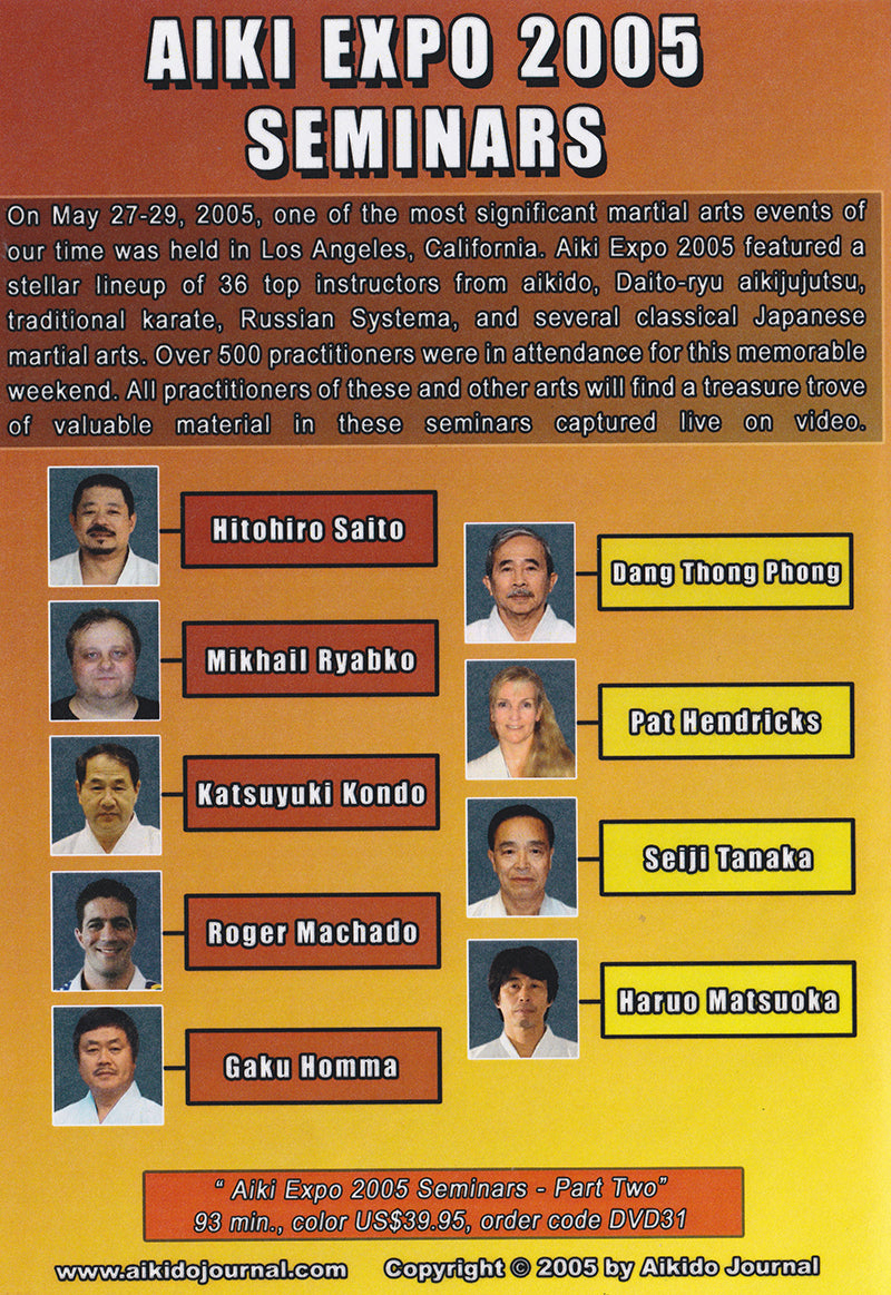 Aiki Expo 2005 Seminars Part 2 DVD (Preowned) - Budovideos Inc