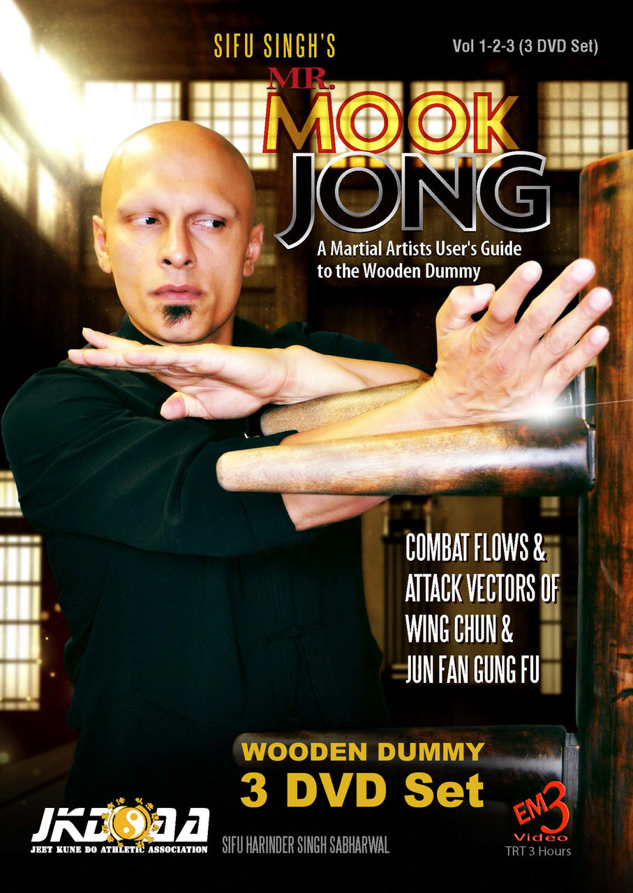 Mr Mook Jong Guide to Wooden Dummy (Vol 1-3) 3 DVD Set by Harinder Singh Sabharwal - Budovideos Inc