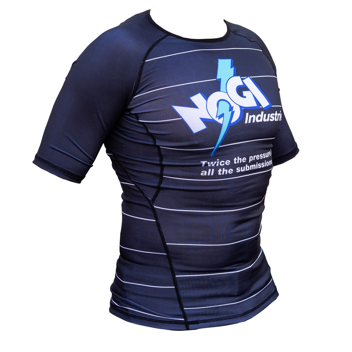 Energy Rash Guard by Nogi Industries Short Sleeve - BLACK - Budovideos