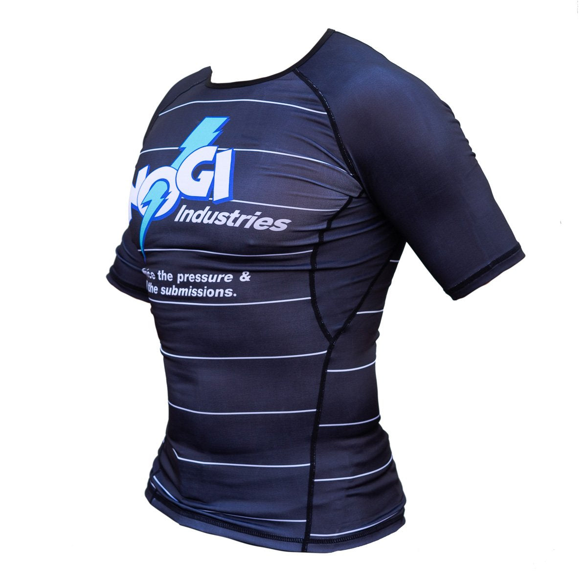 Energy Rash Guard by Nogi Industries Short Sleeve - BLACK - Budovideos