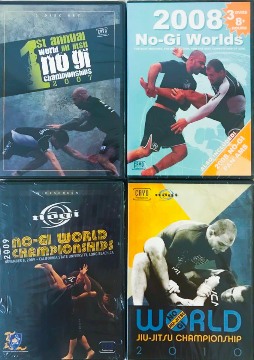 2007-2010 BJJ No Gi World Championship Collectors DVD Set Budovideos Inc