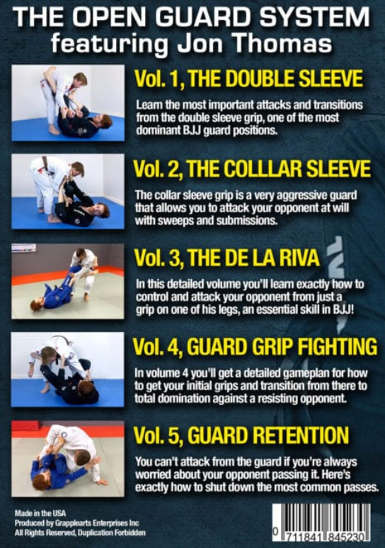 The Open Guard System 5 DVD Set by Jon Thomas - Budovideos